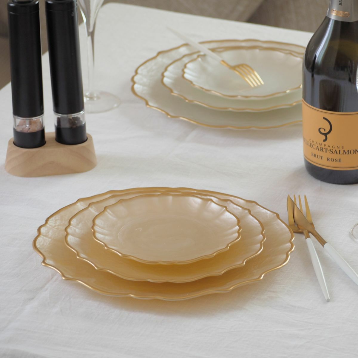 Vetro Felice ヴェトロ フェリーチェ パールクイーン プレート 21cm イエロー 356721