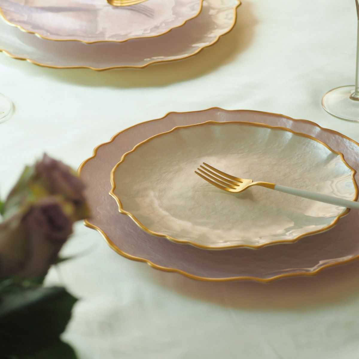 Vetro Felice ヴェトロ フェリーチェ パールクイーン プレート 27cm ライラック 356727