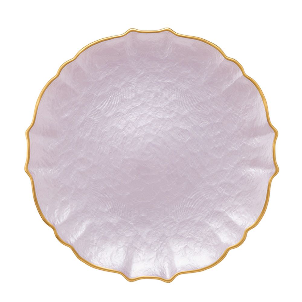 Vetro Felice ヴェトロ フェリーチェ パールクイーン プレート 27cm ライラック 356727