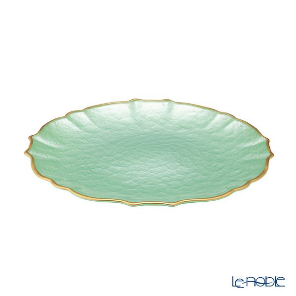 Vetro Felice ヴェトロ フェリーチェ パールクイーン プレート 27cm グリーン 356727