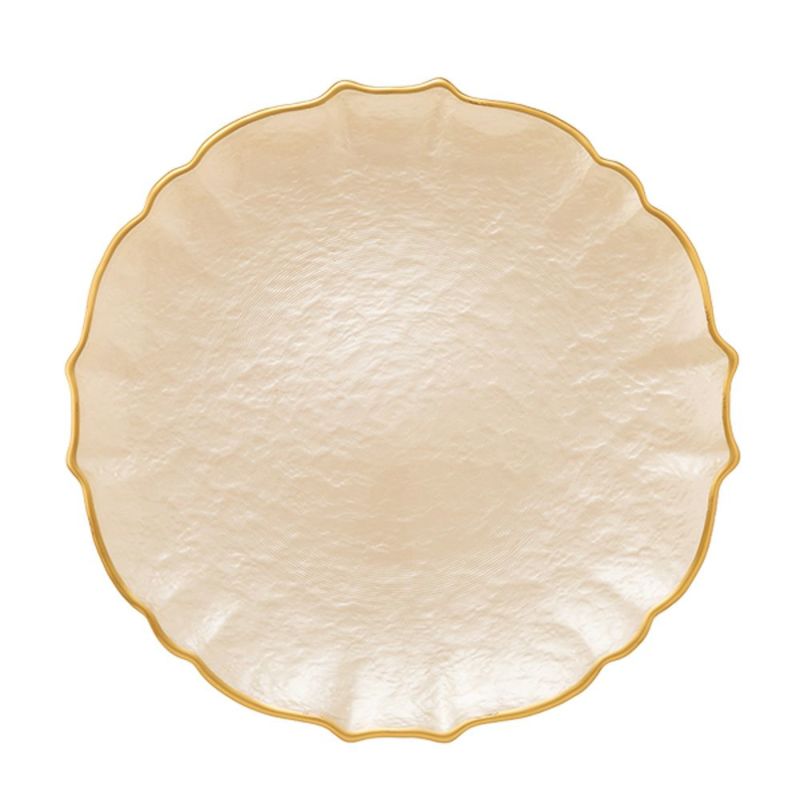 Vetro Felice ヴェトロ フェリーチェ パールクイーン プレート 27cm イエロー 356727