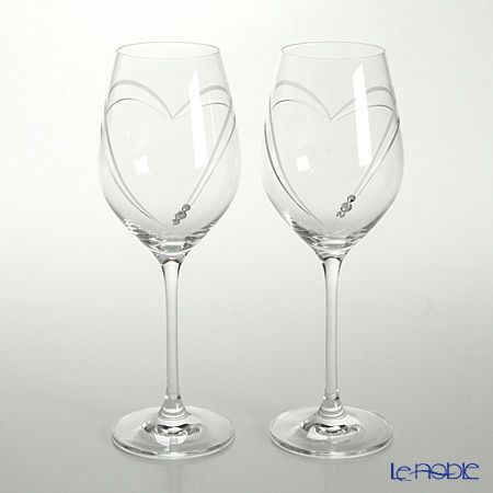 ストラス with SWAROVSKI ELEMENTS ハート イン ハート ワイン 360ml ペア【ル・ノーブルオリジナル企画商品】