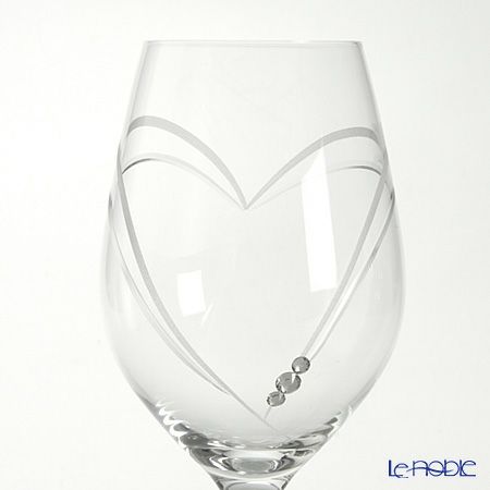 ストラス with SWAROVSKI ELEMENTS ハート イン ハート ワイン 360ml ペア【ル・ノーブルオリジナル企画商品】