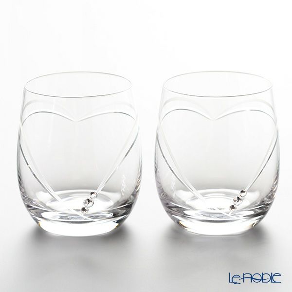 ストラス with SWAROVSKI ELEMENTS ハート イン ハート OF 250ml ペア【ル・ノーブルオリジナル企画商品】