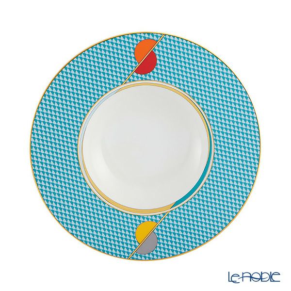 ポルトガル食器 ヴィスタ アレグレ Futurismo フューチャリズム スーププレート 24.9cm