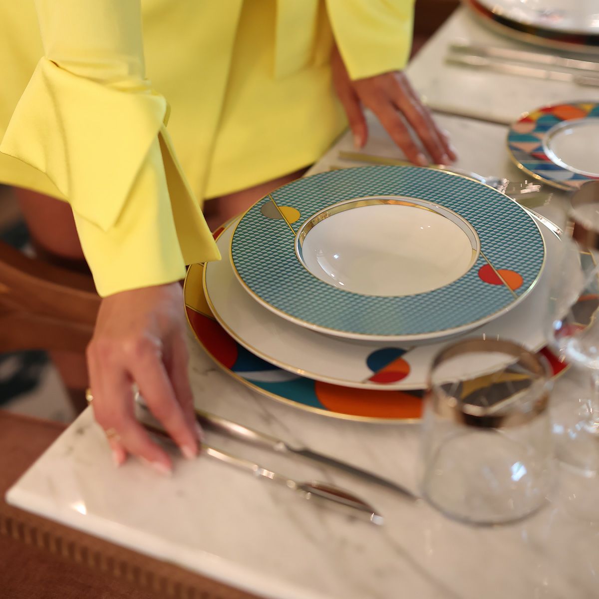 ポルトガル食器 ヴィスタ アレグレ Futurismo フューチャリズム デザートプレート 22.8cm