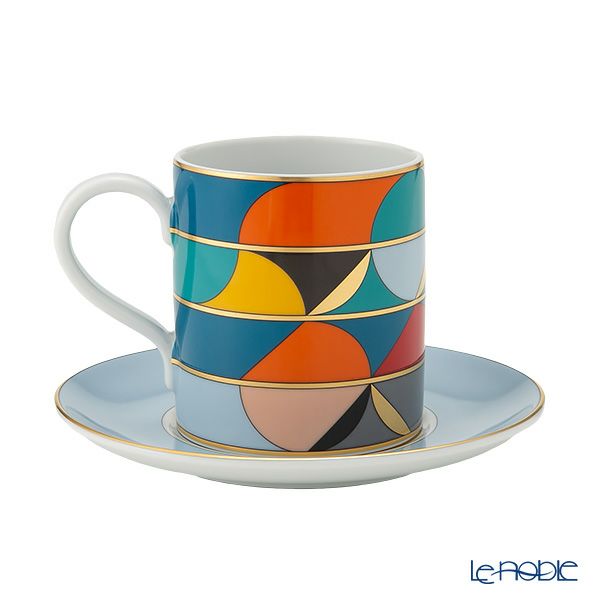 ポルトガル食器 ヴィスタ アレグレ Futurismo フューチャリズム ティーカップ＆ソーサー 295ml