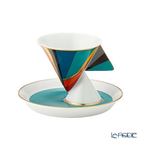 ポルトガル食器 ヴィスタ アレグレ Futurismo フューチャリズム コーヒーカップ＆ソーサー 80ml デミタス／エスプレッソ