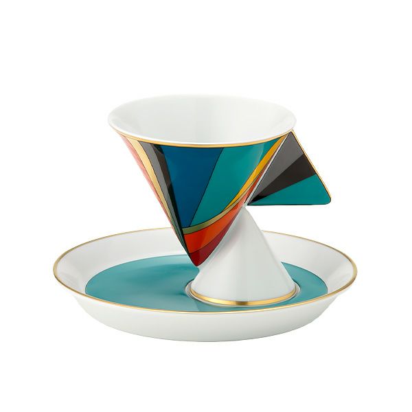 ポルトガル食器 ヴィスタ アレグレ Futurismo フューチャリズム コーヒーカップ＆ソーサー 80ml デミタス／エスプレッソ