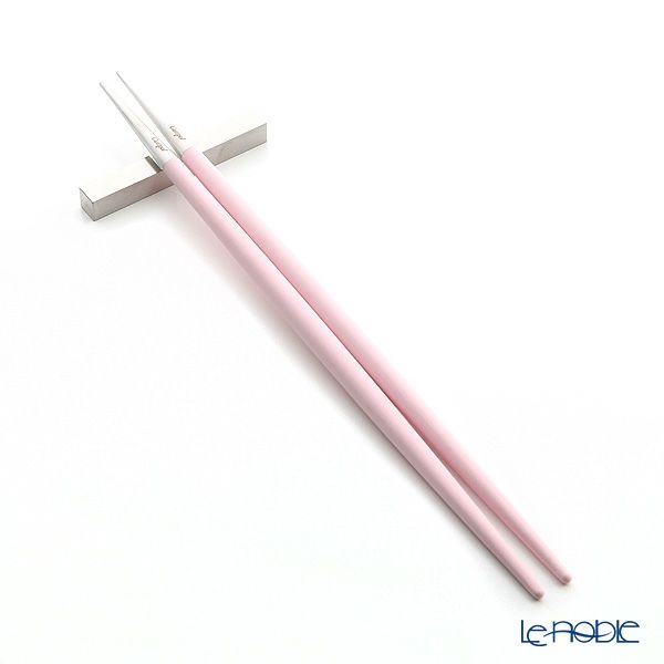 クチポール ゴア GOA ピンク／シルバー 箸+箸置セット 22cm