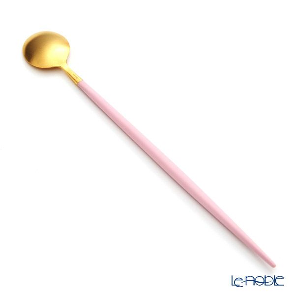 クチポール ゴア GOA ピンク／ゴールド ロングドリンクスプーン 21cm マット仕上げ