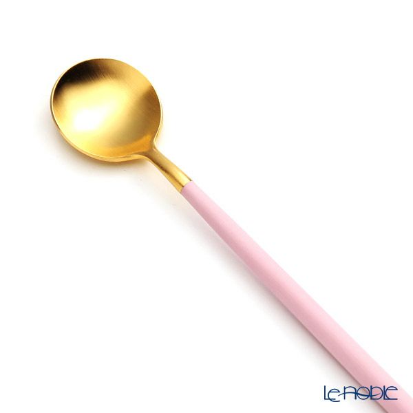 クチポール ゴア GOA ピンク／ゴールド ロングドリンクスプーン 21cm マット仕上げ