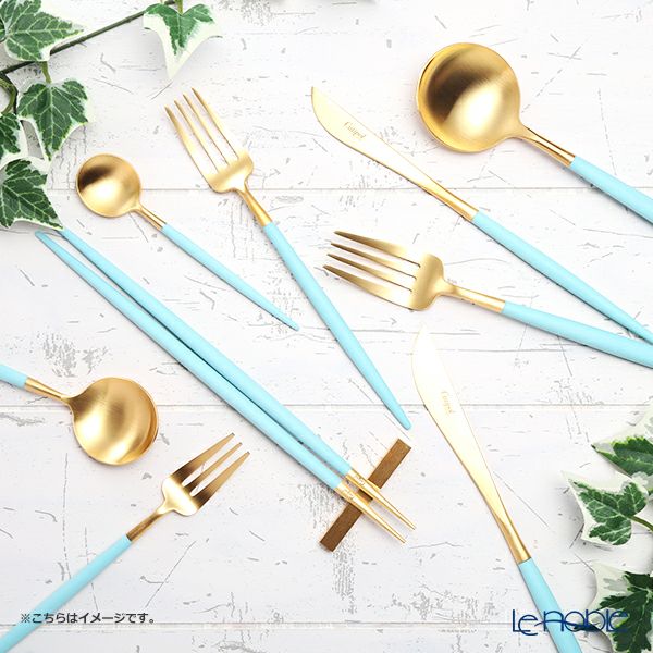 クチポール ゴア GOA ピンク／ゴールド 箸+箸置セット 22cm