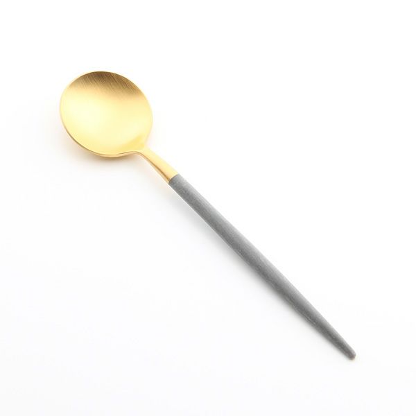 クチポール ゴア GOA グレー／ゴールド コーヒー／ティースプーン 13cm マット仕上げ