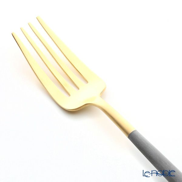 クチポール ゴア GOA グレー／ゴールド テーブルフォーク 21.5cm マット仕上げ