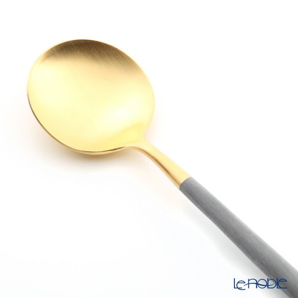 クチポール ゴア GOA グレー／ゴールド デザートスプーン 18cm マット仕上げ