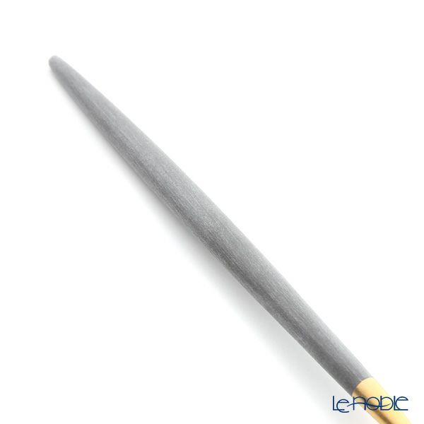 クチポール ゴア GOA グレー／ゴールド デザートスプーン 18cm マット仕上げ