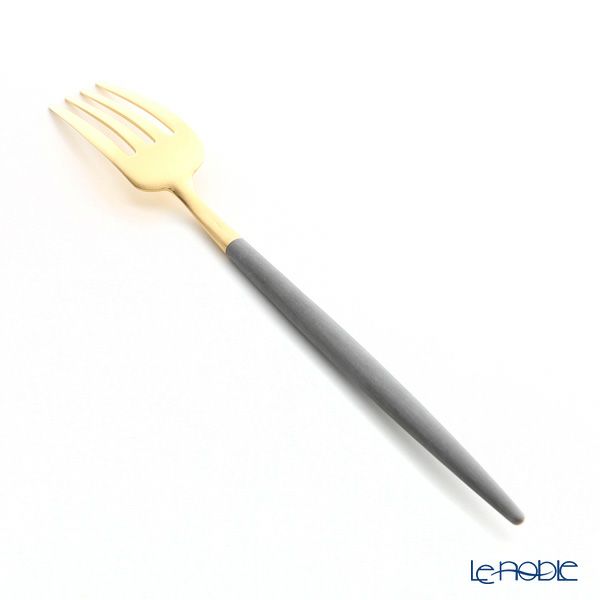 クチポール ゴア GOA グレー／ゴールド デザートフォーク 18.5cm マット仕上げ