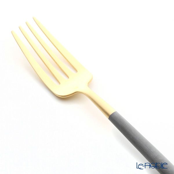 クチポール ゴア GOA グレー／ゴールド デザートフォーク 18.5cm マット仕上げ