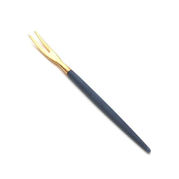 クチポール ゴア GOA ブルー／ゴールド フルーツフォーク 11.5cm マット仕上げ