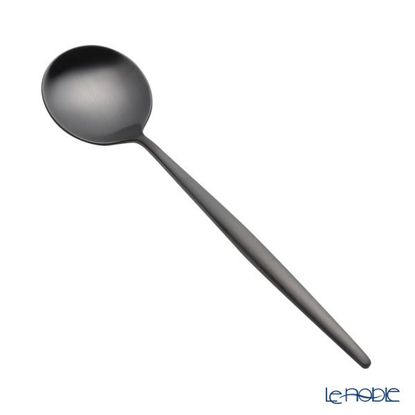 クチポール ムーン MOON マットブラック デザートスプーン 17cm マット仕上げ