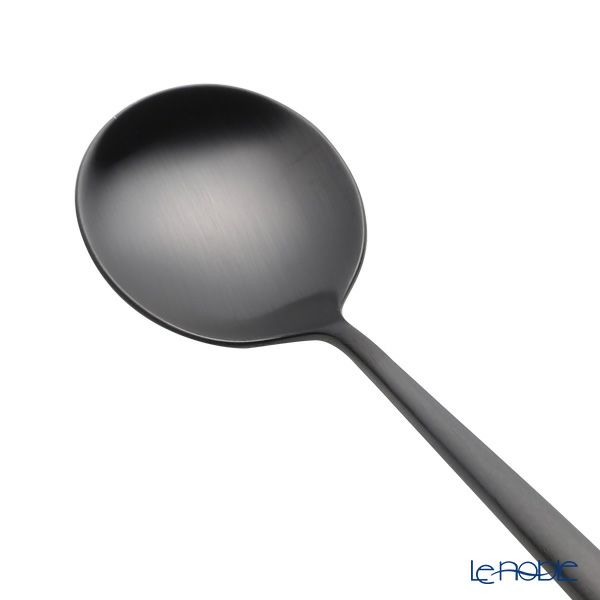 クチポール ムーン MOON マットブラック デザートスプーン 17cm マット仕上げ