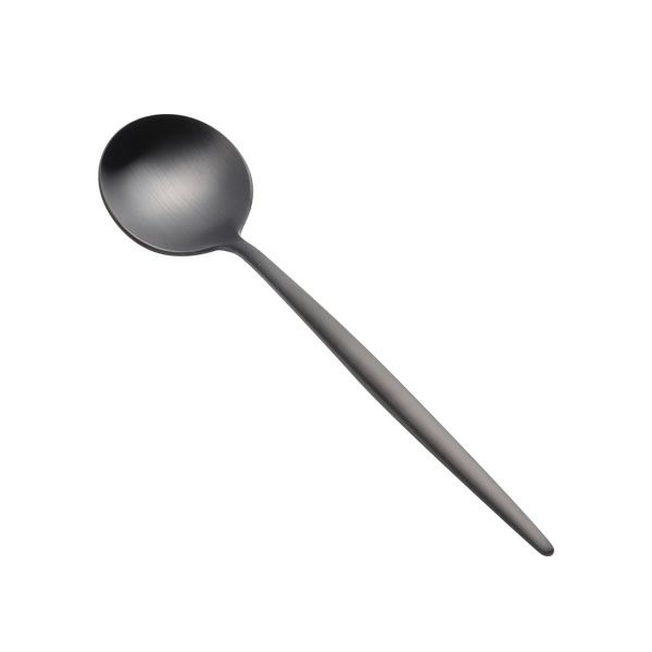 クチポール ムーン MOON マットブラック コーヒー／ティースプーン 12cm マット仕上げ