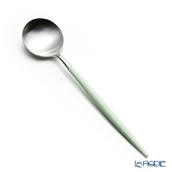 クチポール ゴア GOA セラドン／シルバー デザートスプーン 18cm マット仕上げ