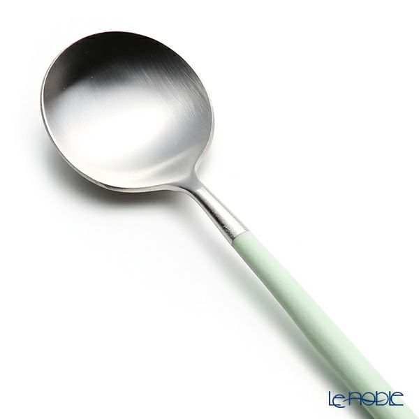 クチポール ゴア GOA セラドン／シルバー デザートスプーン 18cm マット仕上げ