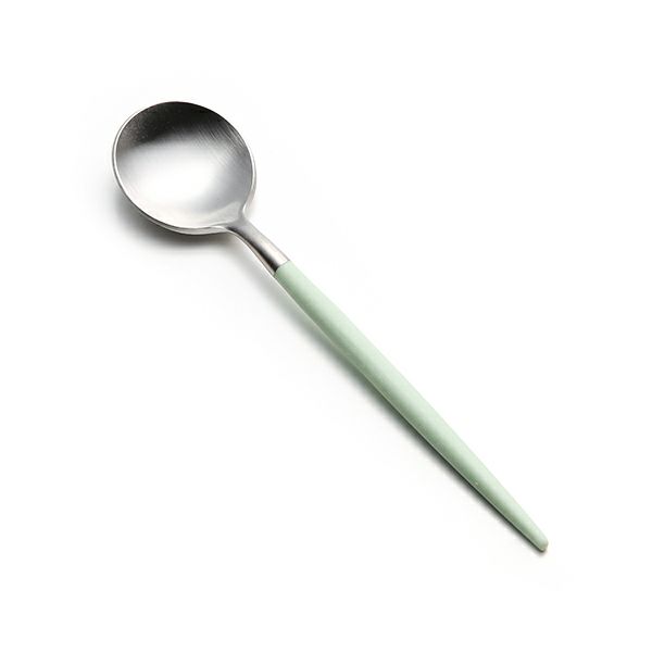 クチポール ゴア GOA セラドン／シルバー コーヒー／ティースプーン 13cm マット仕上げ