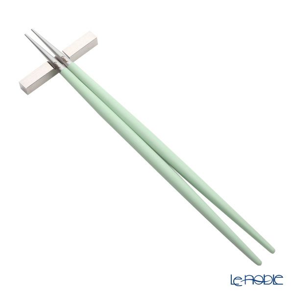 クチポール ゴア GOA セラドン／シルバー 箸+箸置セット 22cm マット仕上げ