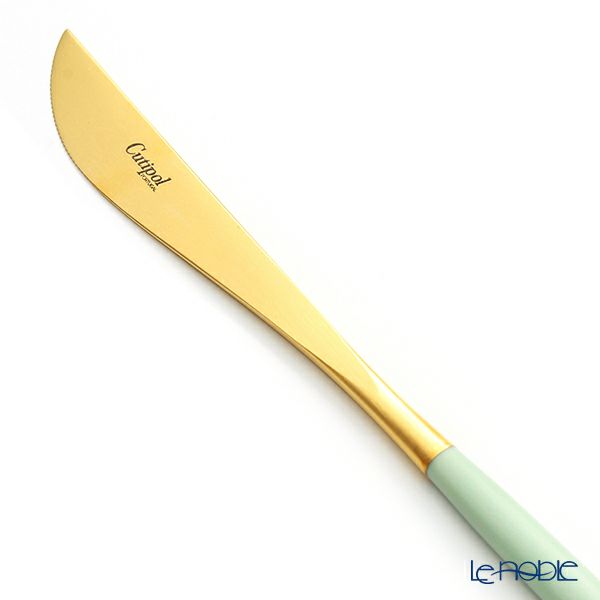 クチポール ゴア GOA セラドン／ゴールド テーブルナイフ 22cm マット仕上げ