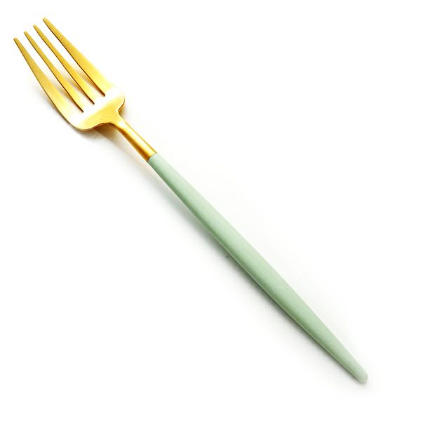 クチポール ゴア GOA セラドン／ゴールド テーブルフォーク 21.5cm マット仕上げ