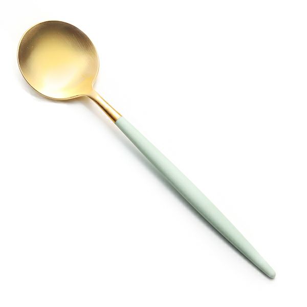 クチポール ゴア GOA セラドン／ゴールド テーブルスプーン 21cm マット仕上げ
