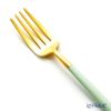 クチポール ゴア GOA セラドン／ゴールド デザートフォーク 18.5cm マット仕上げ