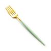 クチポール ゴア GOA セラドン／ゴールド デザートフォーク 18.5cm マット仕上げ