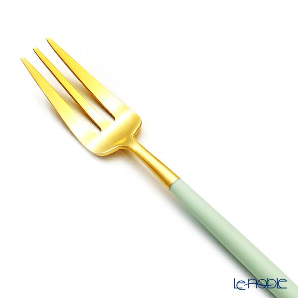 クチポール ゴア GOA セラドン／ゴールド ペストリーフォーク／ケーキフォーク 17cm マット仕上げ
