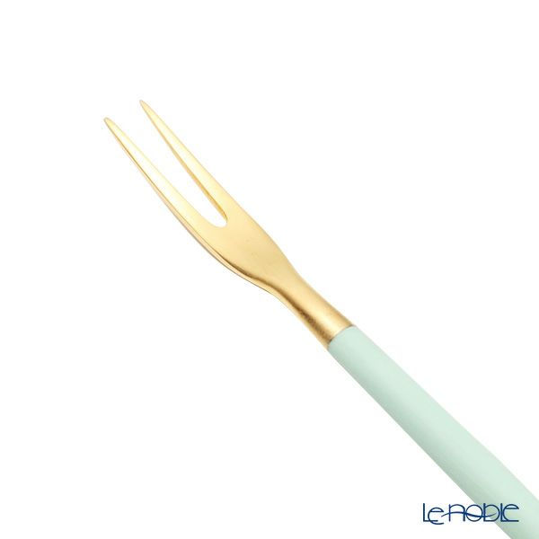 クチポール ゴア GOA セラドン／ゴールド フルーツフォーク 11.5cm マット仕上げ
