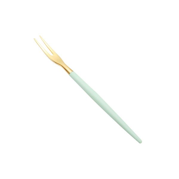 クチポール ゴア GOA セラドン／ゴールド フルーツフォーク 11.5cm マット仕上げ