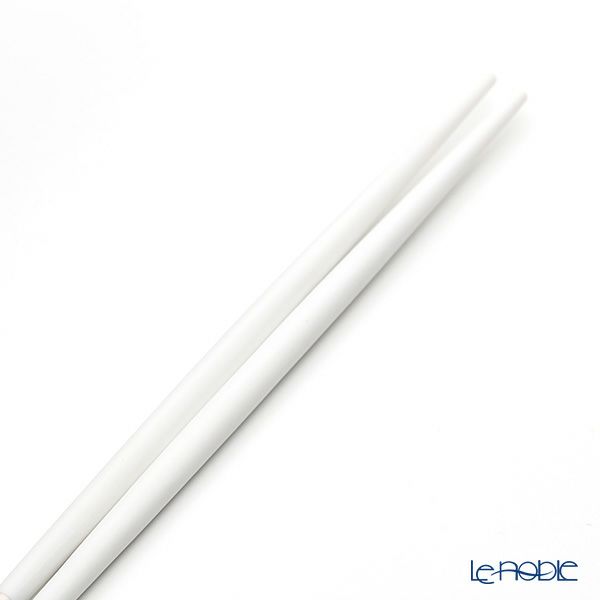 クチポール ゴア GOA ホワイト／シルバー 箸+箸置セット 22cm マット仕上げ