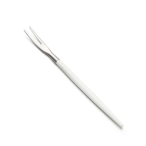 クチポール ゴア GOA ホワイト／シルバー フルーツフォーク 11.5cm マット仕上げ