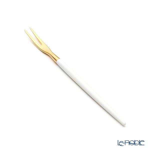 クチポール ゴア GOA ホワイト／ゴールド フルーツフォーク 11.5cm マット仕上げ