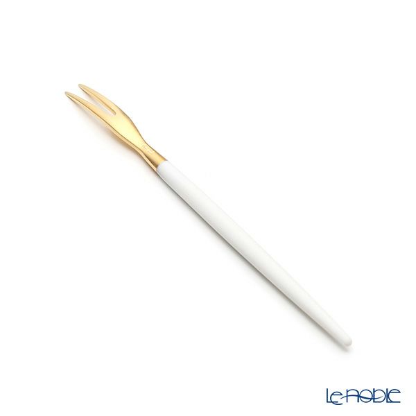 クチポール ゴア GOA ホワイト／ゴールド フルーツフォーク 11.5cm マット仕上げ