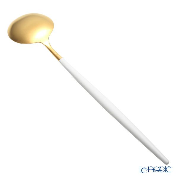 クチポール ゴア GOA ホワイト／ゴールド サービングスプーン 26.5cm マット仕上げ