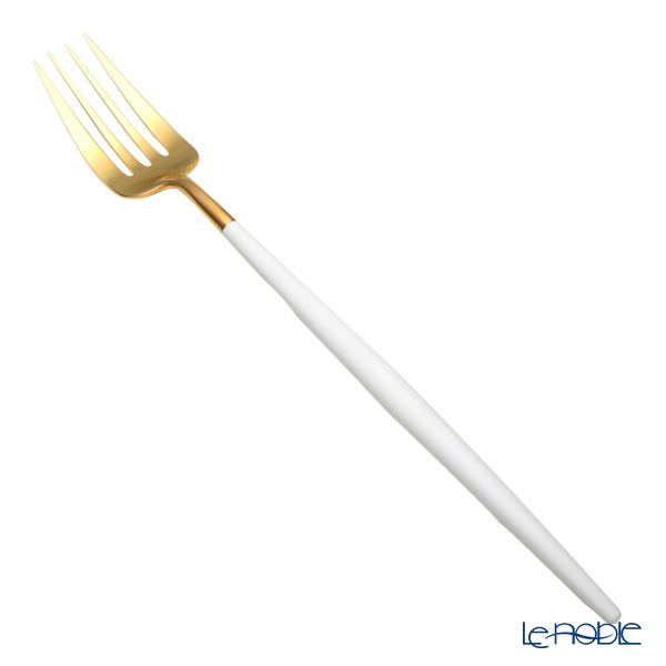 クチポール ゴア GOA ホワイト／ゴールド サービングフォーク 27cm マット仕上げ