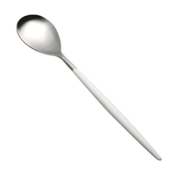 クチポール ミオ MIO ホワイト／シルバー テーブルスプーン 21cm マット仕上げ