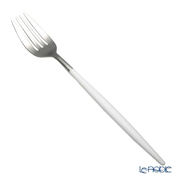 クチポール ミオ MIO ホワイト／シルバー テーブルフォーク 21.5cm マット仕上げ