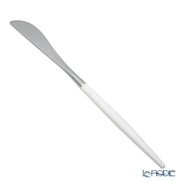 クチポール ミオ MIO ホワイト／シルバー テーブルナイフ 23cm マット仕上げ