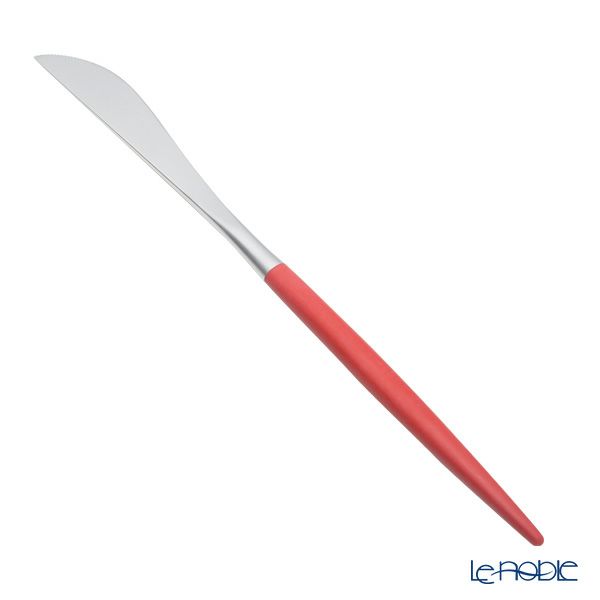 クチポール ゴア GOA レッド／シルバー テーブルナイフ 22cm マット仕上げ