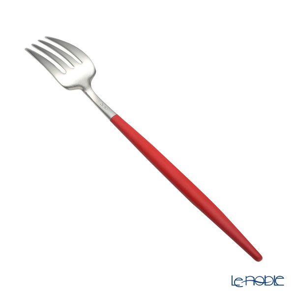 クチポール ゴア GOA レッド／シルバー テーブルフォーク 21.5cm マット仕上げ